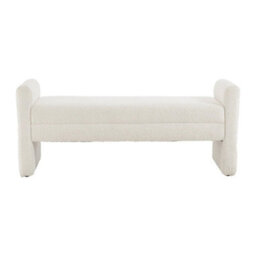 Teddy Upholstered Bench Soft Faux Fur Bedroom Hallway Seat Home Accent Furniture - thumbnail 4