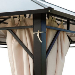 Outsunny 3.6X3(M) Hardtop Gazebo Garden Pavilion W/ Polycarbonate Roof, Brown - thumbnail 9