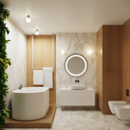 Luminosa Lighting Luminosa Halo Bathroom Wall Lamp Taupe 1X G9Ip44 - thumbnail 9
