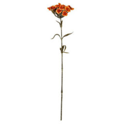 Hill Interiors Orange Dianthus Spray Artificial Flower - Plastic - L14 X W14 X H55 Cm - Orange