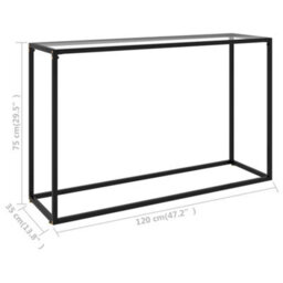 Berkfield Console Table Transparent 120X35X75 Cm Tempered Glass - thumbnail 6