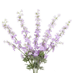Delphinium Set Of 5 Long - Stemmed Artificial Silk Flowers For Large Vase, Wedding Centerpiece, Home Decor (Gradient Purple) - thumbnail 1