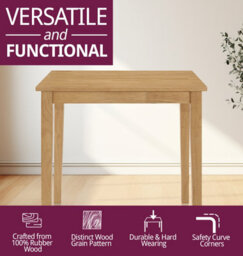 Hallowood Furniture Ledbury Light Oak Small Dining Table With 2 Aston Chairs - thumbnail 4