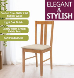 Hallowood Furniture Ledbury Light Oak Small Dining Table With 2 Aston Chairs - thumbnail 5