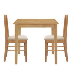 Hallowood Furniture Ledbury Light Oak Small Dining Table With 2 Aston Chairs - thumbnail 8