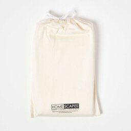 Homescapes Cream Organic Cotton Cot Bed Fitted Sheets 400 Thread Count, 2 Pack - thumbnail 5