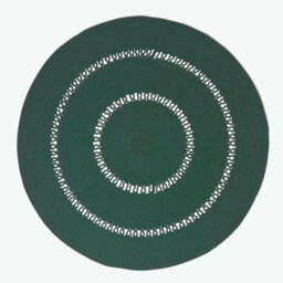 Homescapes Green Crochet Braided Rug 120Cm Round - thumbnail 1