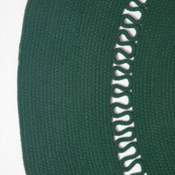 Homescapes Green Crochet Braided Rug 120Cm Round - thumbnail 3