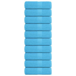 Berkfield Wash Towels 10 Pcs Frogn Turquoise 30X30 Cm 100% Cotton