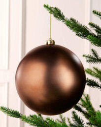 Werchristmas Espresso Extra Large Shatterproof Bauble Matt 20 Cm - thumbnail 2