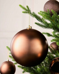 Werchristmas Espresso Extra Large Shatterproof Bauble Matt 20 Cm - thumbnail 3