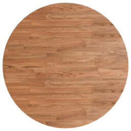 Berkfield Round Table Top Light Brown Radius 90X1.5 Cm Treated Solid Wood Oak - thumbnail 2
