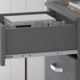 Fwstyle Tunis Grey 5 Drawer Chest Of Drawers Modern Bedroom Furniture (H) 90 (W) 40 (D) 40Cm - thumbnail 4