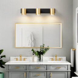 Harper Living 3-Way Adjustable Ceiling Spotlights, Gu10 Track Lighting Kit With Rotatable Heads, Matt Black & Gold - thumbnail 3
