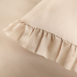 Ohs Frill Edge Duvet Cover Set Microfibre Quilt Decor Bedding, Natural - thumbnail 3
