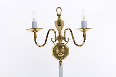 Luminosa Lighting Luminosa Ghent Brass Bracket Candle Wall Lamp