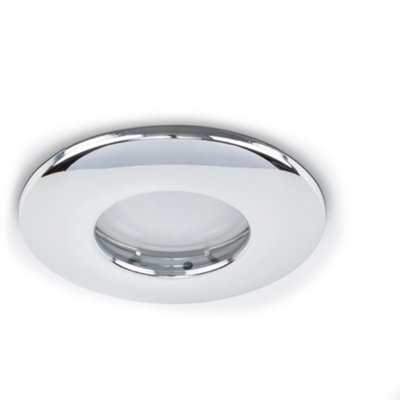 Valuelights Fire Rated Bathroom/shower Ip65 Rated Chrome Domed Ceiling Downlight - Includes 5W Led Bulb 6500K Cool White - image 1