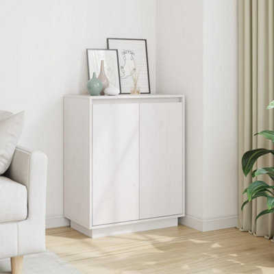 Vidaxl Sideboard White 60X34X75 Cm Solid Wood Pine - image 1