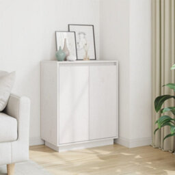 Vidaxl Sideboard White 60X34X75 Cm Solid Wood Pine - thumbnail 1