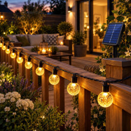 Shopnbits 16M 80 Led Solar String Lights, Warm White, Ip65 Waterproof, 8 Modes, Auto On/off, 22mm Globe Lights - thumbnail 2