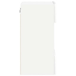Berkfield Durable Tv Wall Cabinets With Led Lights 2 Pcs White 40X30X60.5 Cm - thumbnail 9