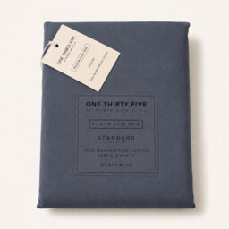 Where Saints Go Ltd Denim Blue Washed Cotton Pillowcases Pack Of 2 50 X 75Cm - thumbnail 3