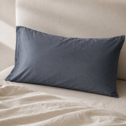 Where Saints Go Ltd Denim Blue Washed Cotton Pillowcases Pack Of 2 50 X 75Cm - thumbnail 5