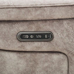 Xample Oscar Grey Fabric 2 Seater Power Reclining Sofa With Power Headrests & Usb/usb-C Ports - Pocket Sprung Seat Cushion Comfort - thumbnail 4