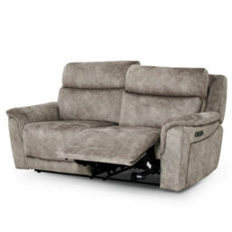 Xample Oscar Grey Fabric 2 Seater Power Reclining Sofa With Power Headrests & Usb/usb-C Ports - Pocket Sprung Seat Cushion Comfort - thumbnail 5