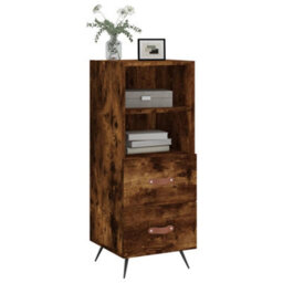 Berkfield Sideboard Smoked Oak 34.5X34X90 Cm Engineered Wood - thumbnail 3
