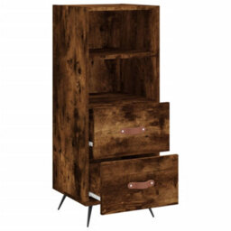 Berkfield Sideboard Smoked Oak 34.5X34X90 Cm Engineered Wood - thumbnail 5