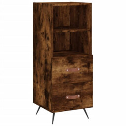Berkfield Sideboard Smoked Oak 34.5X34X90 Cm Engineered Wood - thumbnail 2