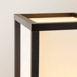 Valuelights Struttura Black Shelving Unit Floor Lamp With Fabric Shade And Bulb - thumbnail 5