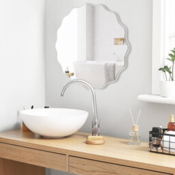 Irregular Wave Mirror 50 Cm Wall Mounted Bathroom Mirror, Large Decorative Irregular Wave Mirror For Bathroom, Washbasin, Living - thumbnail 3