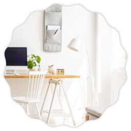 Irregular Wave Mirror 50 Cm Wall Mounted Bathroom Mirror, Large Decorative Irregular Wave Mirror For Bathroom, Washbasin, Living - thumbnail 8