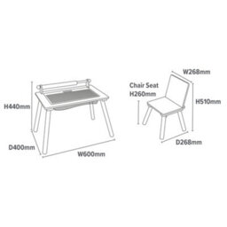 Liberty House Toys Kid's White Writing Multi-Purpose Table - thumbnail 6