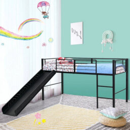 Single Loft Bed Mid Sleeper Bunk Bed W/ Slide & Secure Guardrails - thumbnail 5