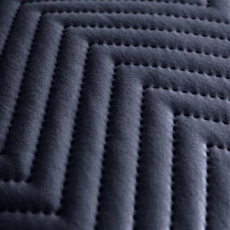 Ameha Charcoal Embossed Velvet Cushion Cover Set Of 2, Breathable Anti Allergic Zip Closure, 18X18 Inch - thumbnail 5