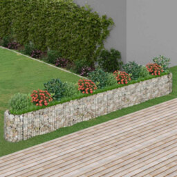 Berkfield Gabion Raised Bed Galvanised Iron 470X50X50 Cm - thumbnail 1