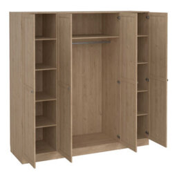 Wyld Haus Cherryfern 4-Door Natural Oak Wardrobe With Framed Doors - thumbnail 7