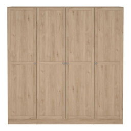 Wyld Haus Cherryfern 4-Door Natural Oak Wardrobe With Framed Doors - thumbnail 4