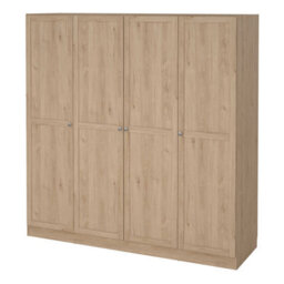 Wyld Haus Cherryfern 4-Door Natural Oak Wardrobe With Framed Doors - thumbnail 5