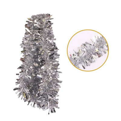 2M Christmas Chunky Silver Tinsel - image 1