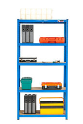 Rhino Racking 6 Bays - 180 X 90 X 45Cm - Blue - 5 Tier Boltless Heavy Duty Garage Shelving Unit - 1000Kg Load Weight - thumbnail 4