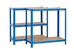 Rhino Racking 6 Bays - 180 X 90 X 45Cm - Blue - 5 Tier Boltless Heavy Duty Garage Shelving Unit - 1000Kg Load Weight - thumbnail 6
