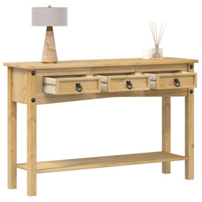 Berkfield Console Table Corona 114X34.5X73 Cm Solid Wood Pine - image 1