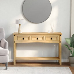 Berkfield Console Table Corona 114X34.5X73 Cm Solid Wood Pine - thumbnail 3