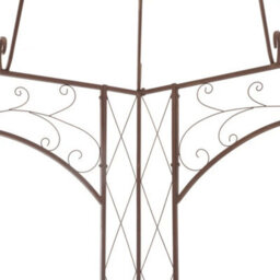 Berkfield Garden Pavilion Antique Brown 400X258X378 Cm Iron - thumbnail 5