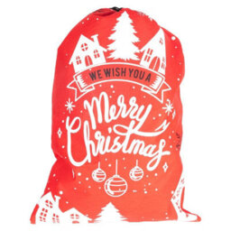 "Shatchi Red Felt ""merry Christmas"" Sack Festive Bag For Gifts And Holiday Decorations" - thumbnail 4