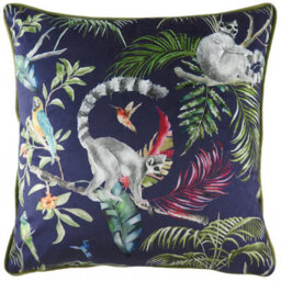 Evans Lichfield Jungle Lemur Lemur Feather Rich Cushion - thumbnail 1